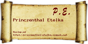 Princzenthal Etelka névjegykártya
