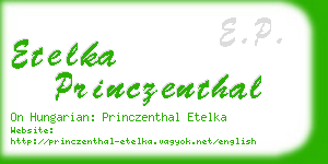 etelka princzenthal business card